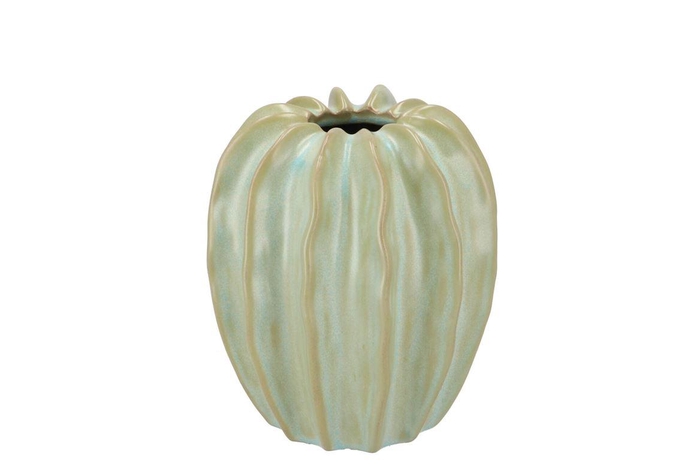 <h4>Dion Green Vase Structure 17x17x18cm</h4>