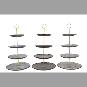 Dayah Black Mix Cake Shelf Ass 15/18/20/25x46cm