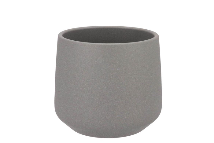 Ceramic Grey Structure Pot Berlin 18cm
