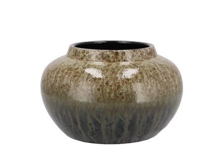 Jade Forest Green Vase Bowl 23x14cm