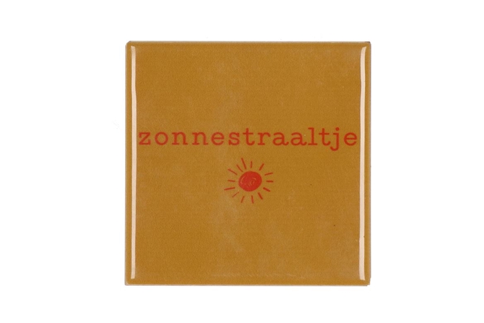 <h4>Tile Zonnestraaltje Yellow 10x10x1cm</h4>