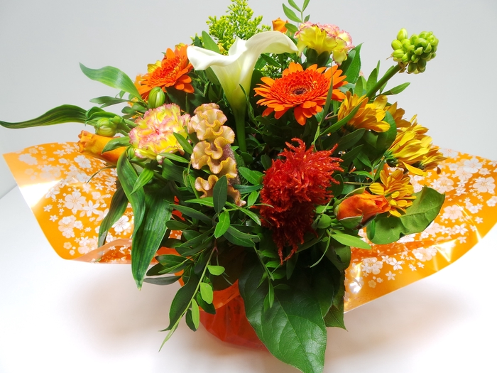 Bouquet Aqua Large Orange