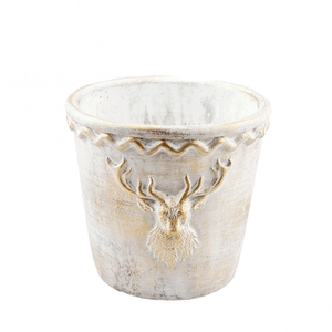 Kerst Keramiek Rendier pot d18*16cm