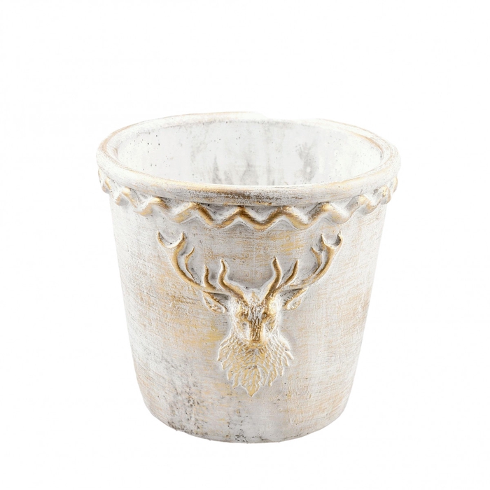 <h4>Kerst Keramiek Rendier pot d18*16cm</h4>
