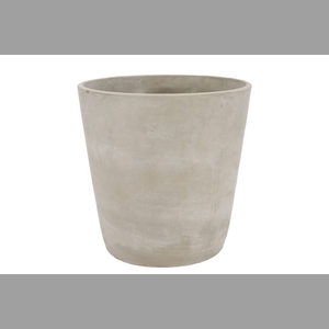 Concrete Pot Round Grey 24x24cm