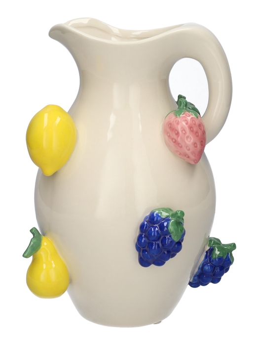 <h4>DF00-730381300 - Vase Fruits d11/19xh25.5 multi/white</h4>