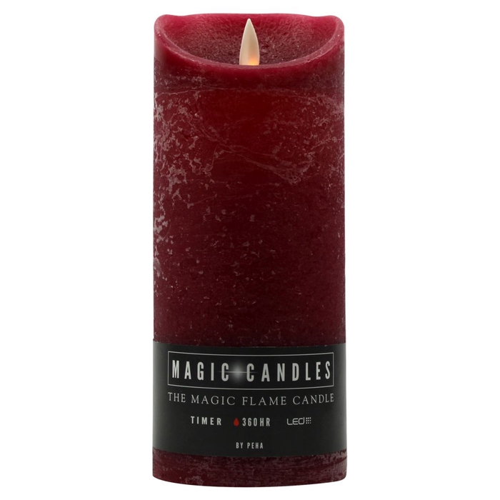 <h4>DF12-MB-20132 - Led candle 75x180mm oxblood tmr</h4>