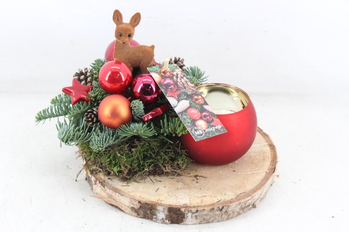 <h4>arr5 Kerst MB - Hout nature schijf wax red hert</h4>