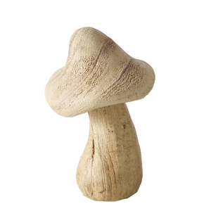 Decorative object Ronan, Mushroom, H 16 cm, Polyresin, beige, 4066076439669, 2052584