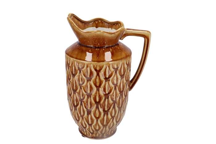 <h4>Inga Boa Brown Vase Active Glaze 23x20x38cm</h4>