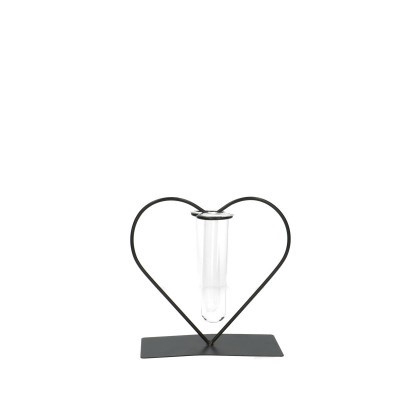 Wedding Glass Heart 2tube d3.5*15cm