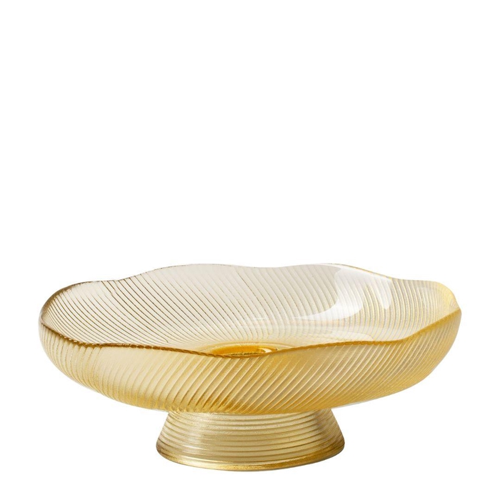 <h4>Glas Schaal Florieke voet d23.5*9cm</h4>