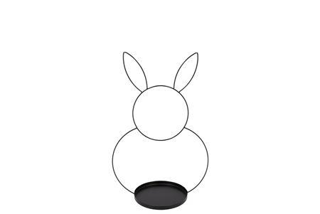 <h4>Rabbit Metal Stand With Coaster And Glass 31x20cm</h4>