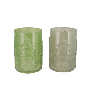 Ruby Majestic Green T-light Forrest Ass 16x22cm