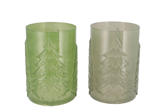 <h4>Ruby Majestic Green T-light Forrest Ass 16x22cm</h4>