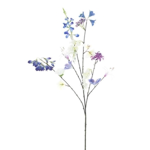 Mixed flower spray  blue 119cm