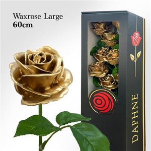 Wax Rose L Gold 60cm