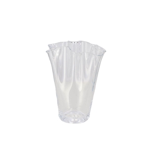 Fan Vase Glass Scissors Cut 16x25cm