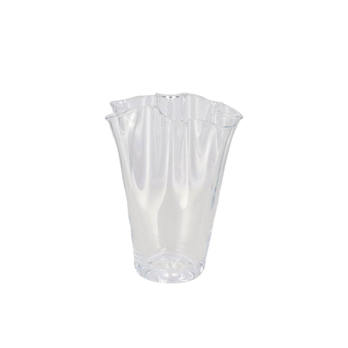 <h4>Fan Vase Glass Scissors Cut 16x25cm</h4>