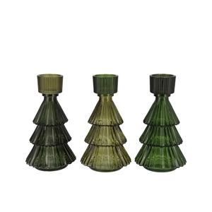 Jazz Majestic Green T-light X-mas Tree Ass 11x20cm