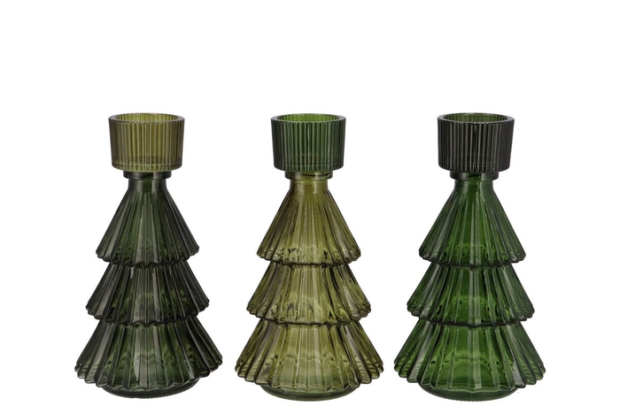 <h4>Jazz Majestic Green T-light X-mas Tree Ass 11x20cm</h4>