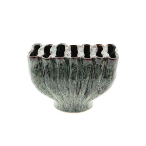 VASE JUNA L28W19H19 BLUE