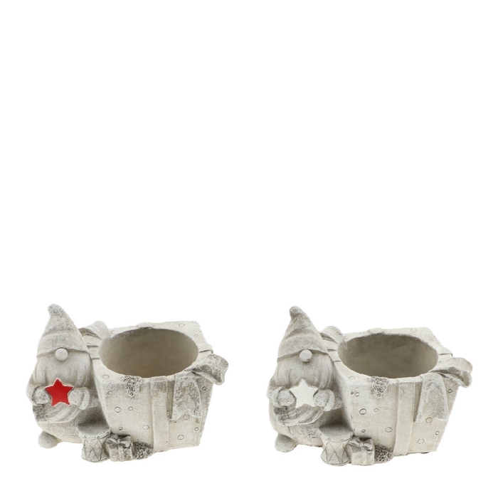 Kerst Keramiek pot gnoom 13*9*9.5cm