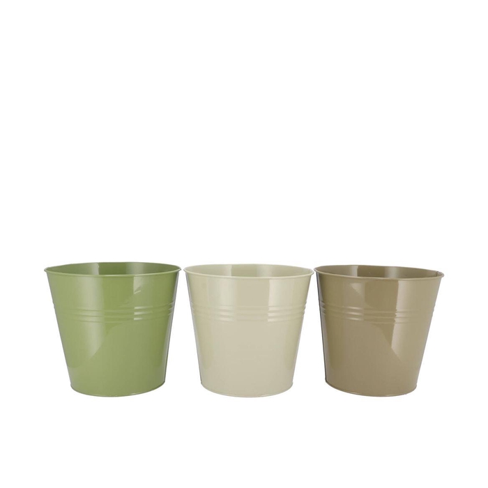 <h4>Zinc Summer Green Mix Bucket Basic Ass 19x18x15cm</h4>