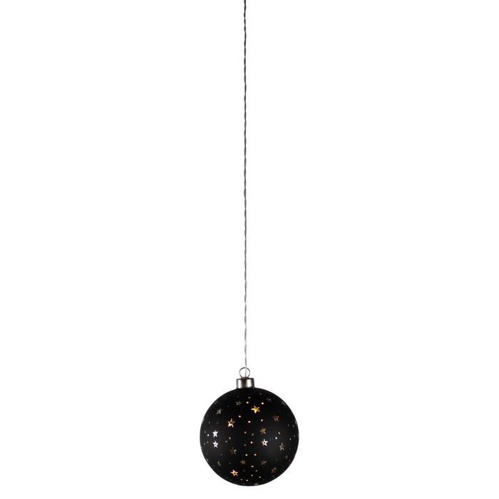 <h4>DF12-GF-17200 - Ball stars 12cm led black b/o timer</h4>