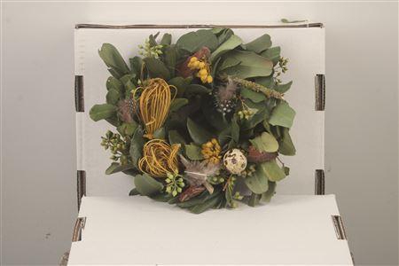 <h4>Wreath Spring Berry Feather 20cm</h4>