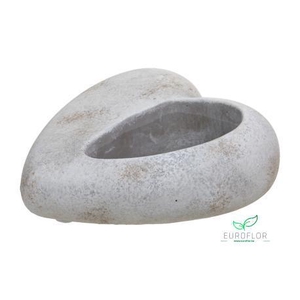 CEMENT FLOWERPOT HEART CEMENT 17,5X1X6,5CM