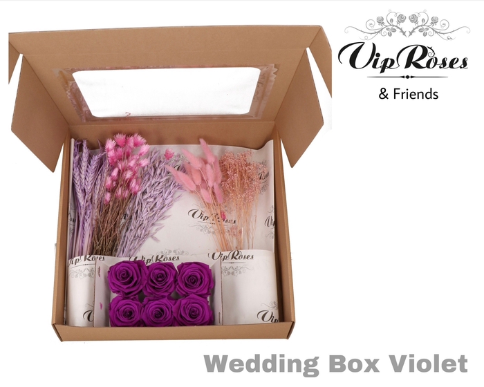 DRIED WEDDINGBOX VIOLET