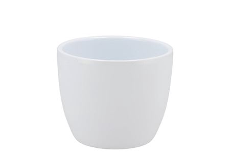 <h4>Ceramic White Shiny Pot 8cm</h4>