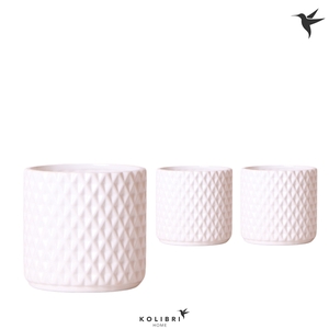 Kolibri Home Diamond pot white 12 cm