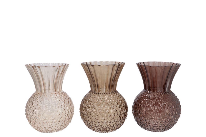 Senna Natural Brown Mix Vase Ass 16x22cm