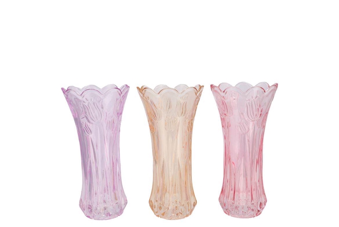 <h4>Delight Dreamy Pastel Mix Vase Tulip Ass 11x20cm</h4>