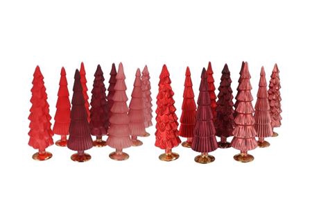 <h4>Twinkle Red Mix Glass Tree Matt Ass 9x25cm</h4>