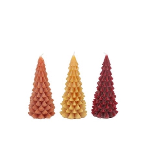 Frosty Autumn Spices Mix X-mas Tree Candle 6x12cm