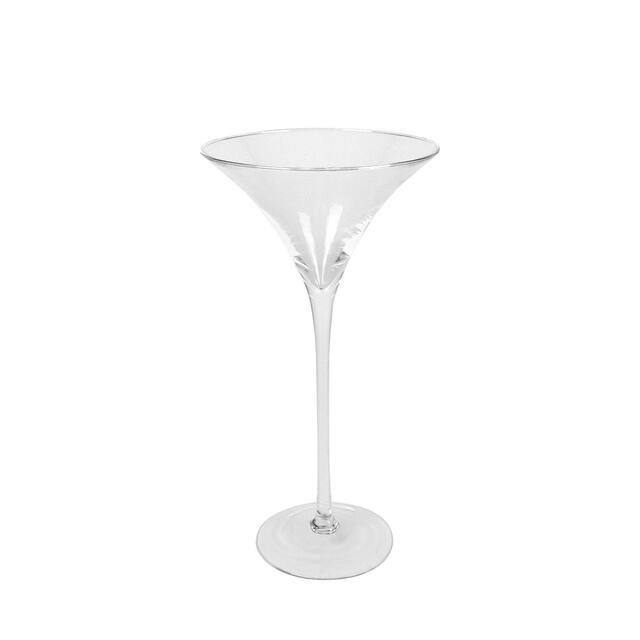 <h4>Schaal op voet Asmara glas 25xH50cm</h4>