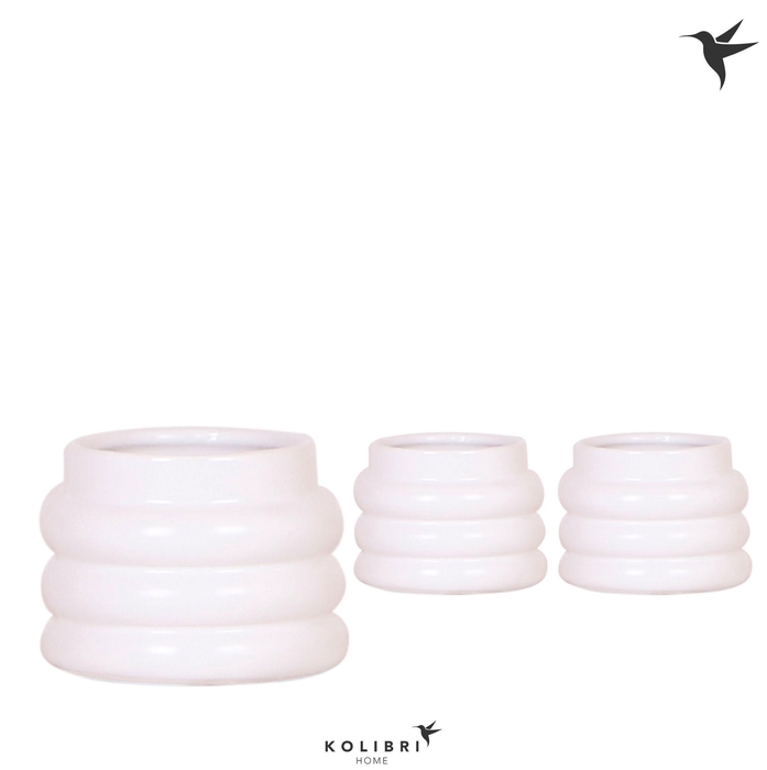 <h4>Kolibri Home Bubble pot white</h4>