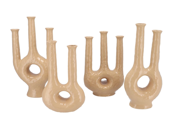 Isla Sand Vase Twin Tube 21x9x40cm Nm