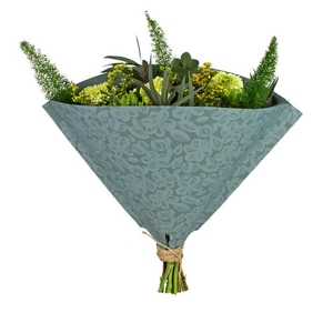 Hoes 35x35cm Angelo 80gr kraft Flower Field groen 500/doos