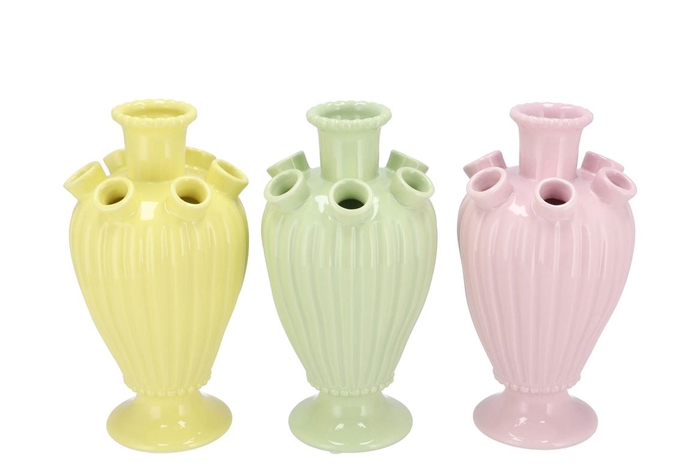 <h4>Utrecht Dreamy Pastel Mix Vase Tulip Ass 13x13x24cm</h4>