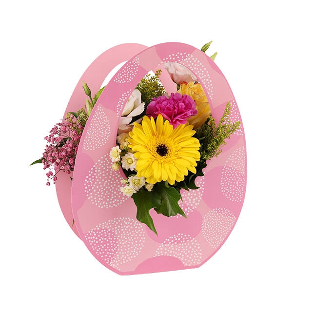 <h4>Bag Happy Easter cardboard 12x12x34cm pink 10/bag</h4>