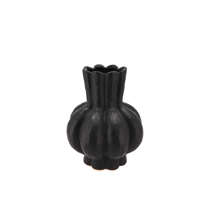 <h4>Garlic Black Low Vase 16x19cm</h4>
