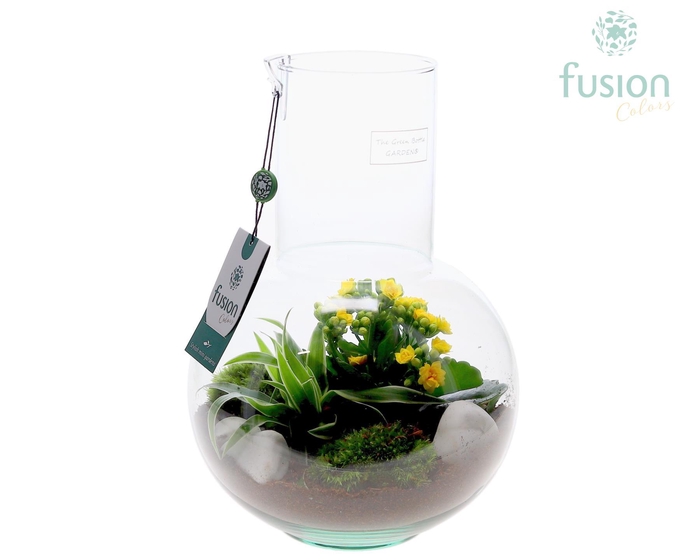 <h4>Green Bottle Suzanne Medium met arrangement</h4>