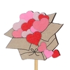 Pick Box of Love wood 6x7cm+12cm stick