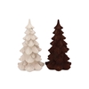 X-mas Flock Brown Sand Tree Ass 19x19x34cm