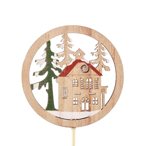 Christmas sticks 20cm Deco house 7cm