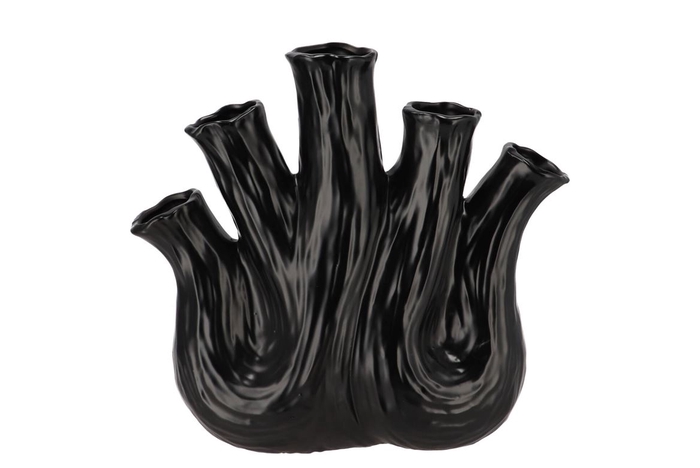 Aglio Black Vase Oval 36x17x33cm